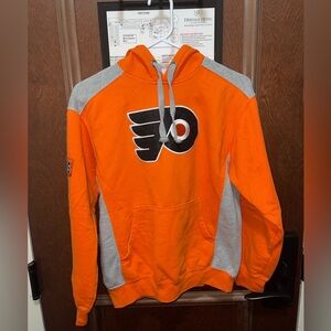Majestic Flyers Orange and Gray Kids Sweater NHL Size XL
